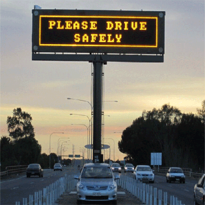 Highway info LED display